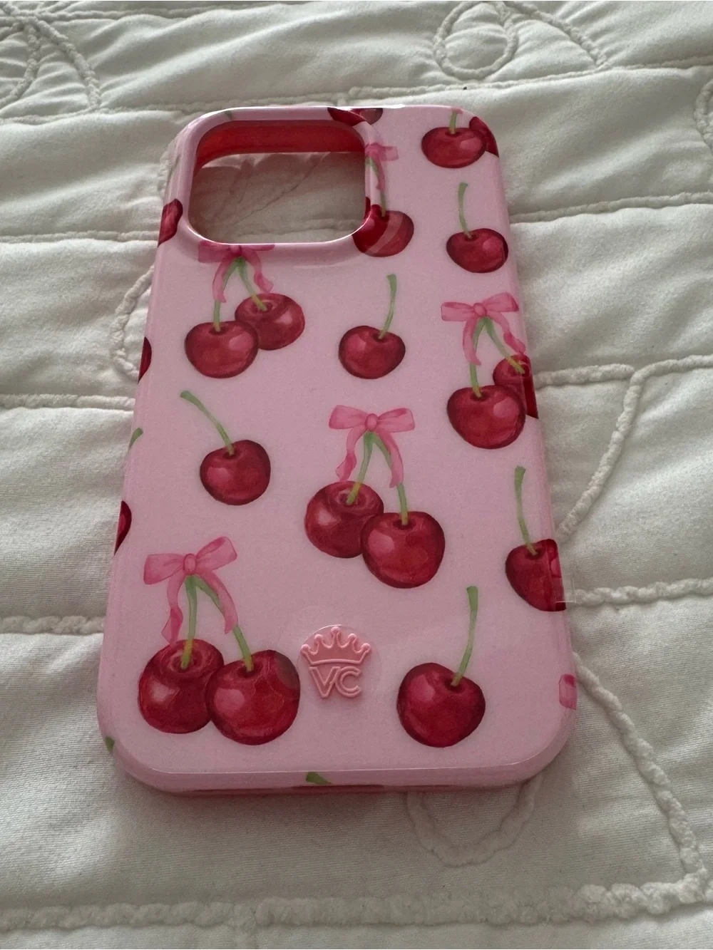 Velvet Caviar Pink Cherry Pattern Phone Case